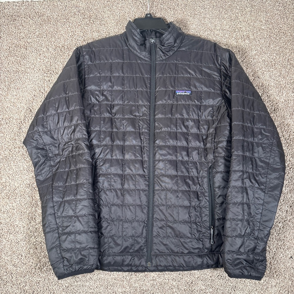 Patagonia Mens Nano Puff Jacket Black Quilted Puffer 84212 Size Medium